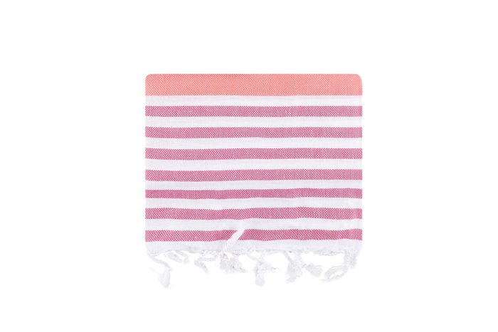 Mijölnir Sultan Toalla de playa fouta Fuchsia, White
